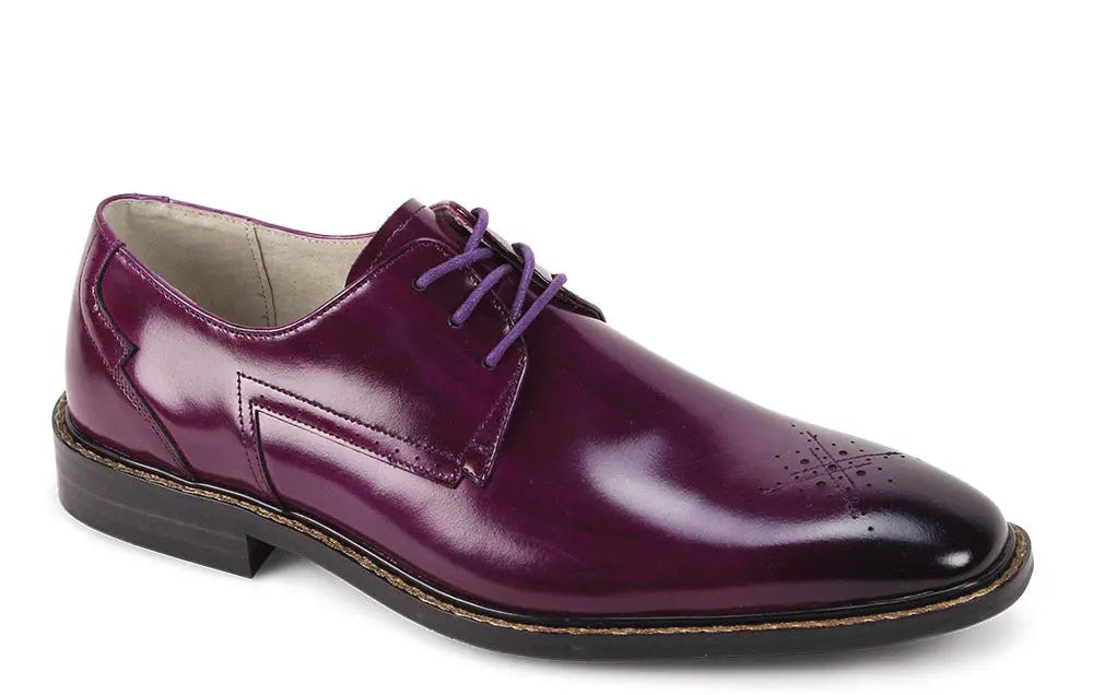 Giovanni Toby Purple Genuine Leather Oxfords
