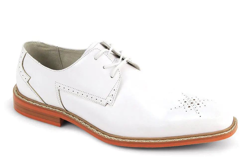 Giovanni Toby White Genuine Leather Oxfords