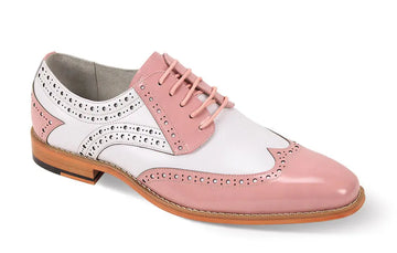 Giovanni Troy Pink/White Genuine Leather Oxfords