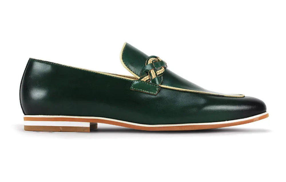 Giovanni Tudor Green Genuine Leather Loafers