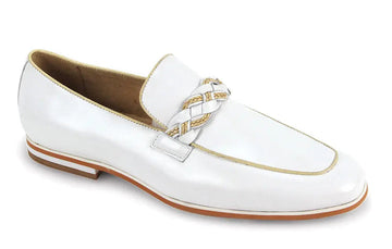 Giovanni Tudor White Genuine Leather Loafers