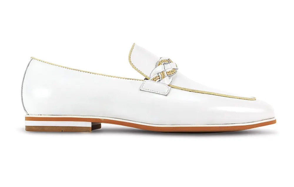 Giovanni Tudor White Genuine Leather Loafers