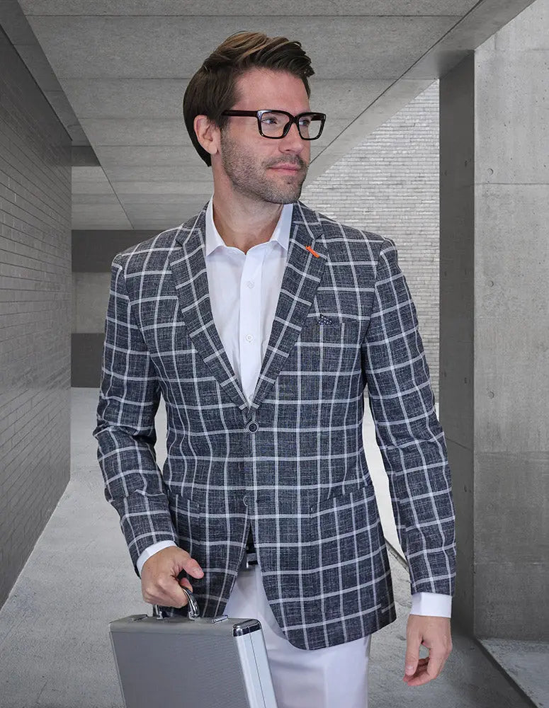 Statement Valentin-1 Black Super 200's Italian Wool Blazer