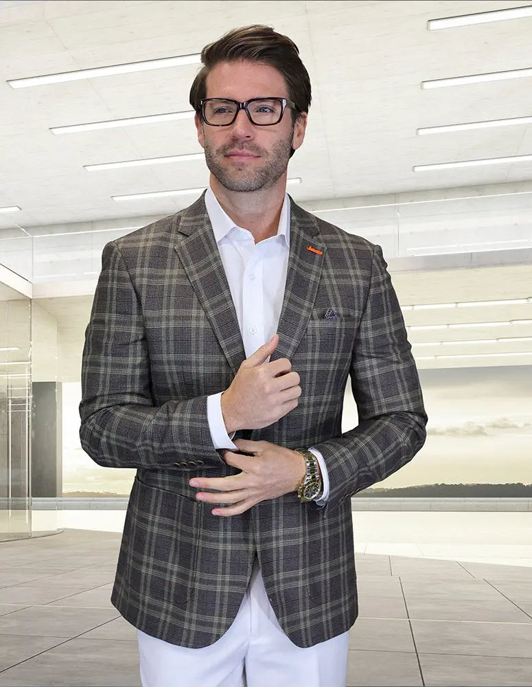 Statement Valentin-6 Brown Super 200's Italian Wool Blazer