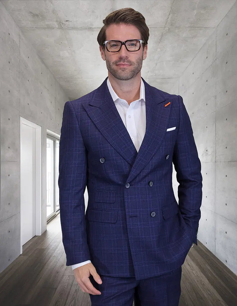 Statement SD-102 Sapphire Super 200's Italian Wool Suit