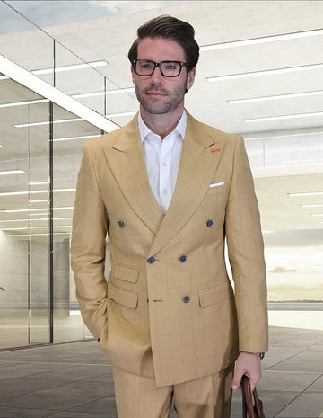 Statement SD-104 Camel Super 200's Italian Wool Suit
