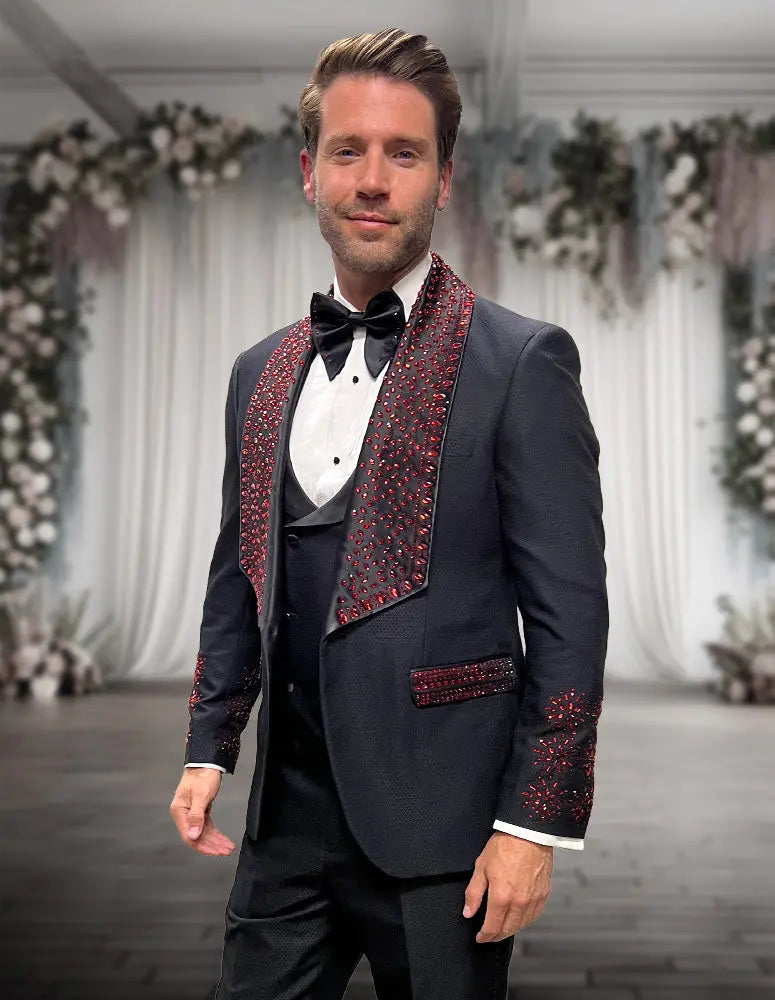 Statement Bella Black Vest Tuxedo