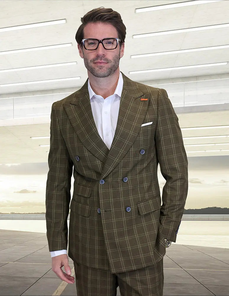 Statement SD-103 Brown Super 200's Italian Wool Suit