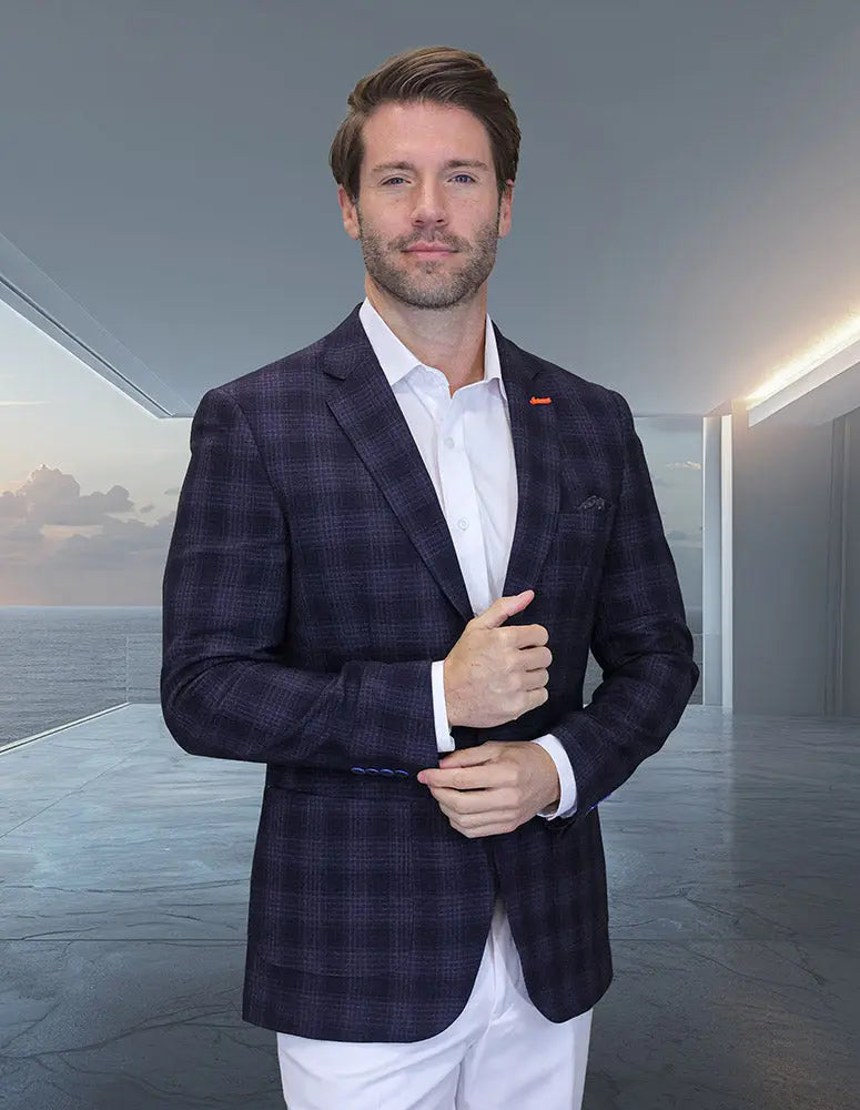 Statement Valentin-3 Black Super 200's Italian Wool Blazer