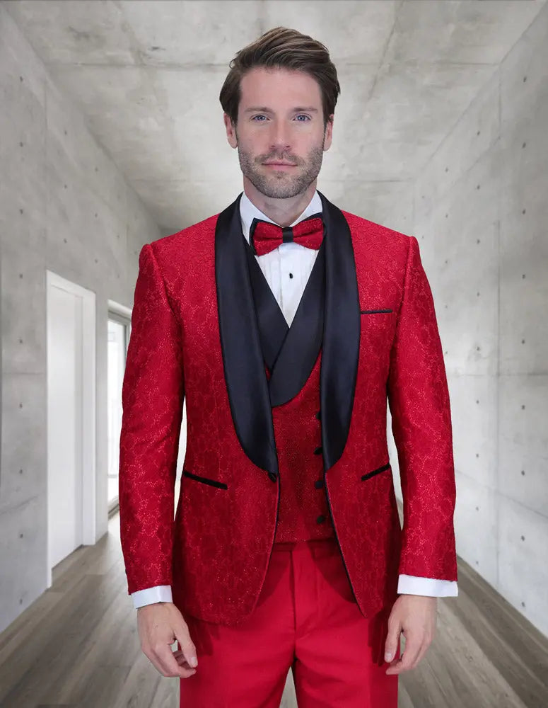 Statement Grammy Red Vest Tuxedo