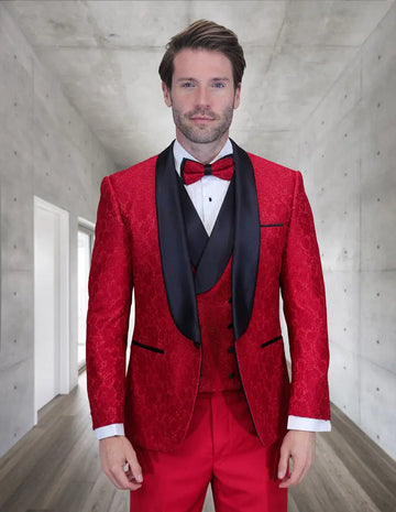 Statement Grammy Red Vest Tuxedo