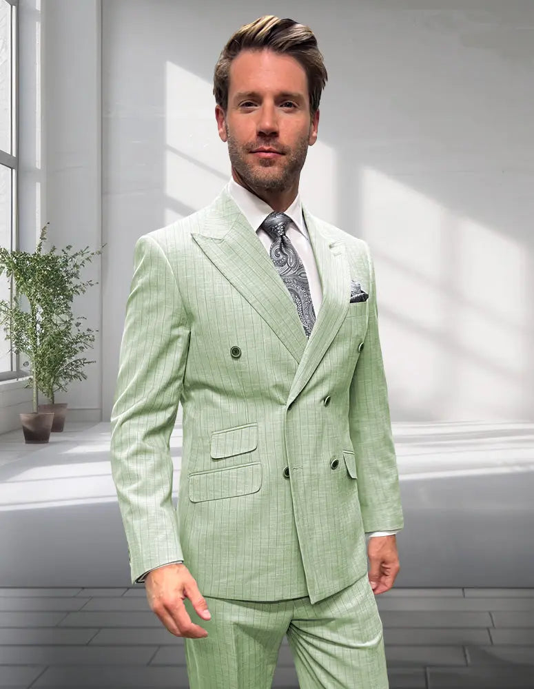 Statement Antonio Mint Italian Wool Suit