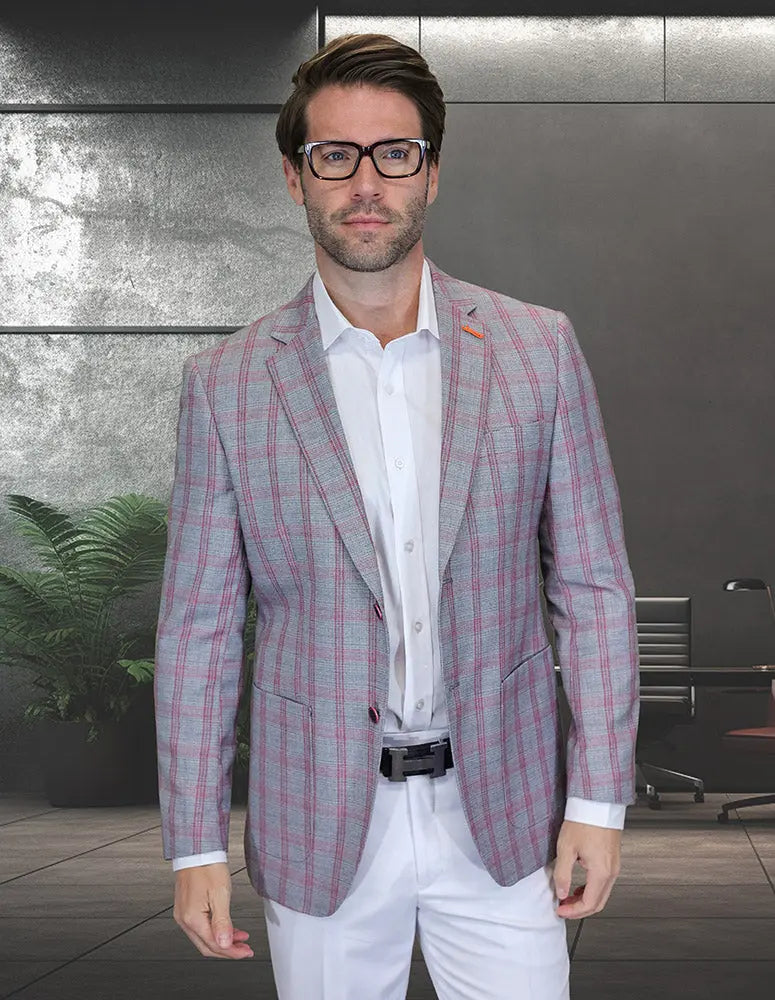 Statement Valentin-5 Gray Super 200's Italian Wool Blazer