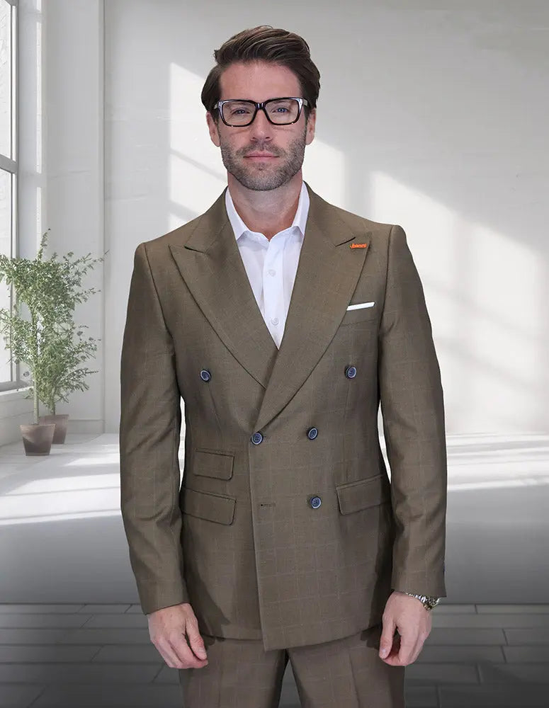 Statement SD-104 Bronze Super 200's Italian Wool Suit