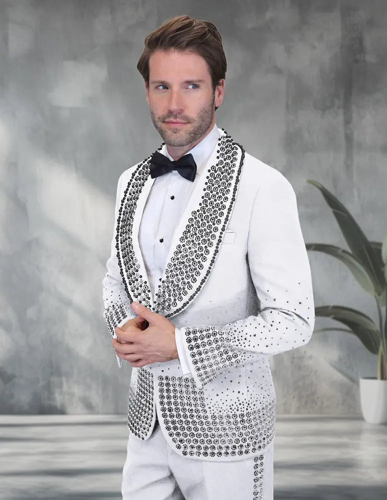 Statement Award White Vest Tuxedo