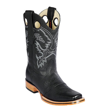 Los Altos 814C2705 Men's Black Genuine Grisly Rodeo Boots