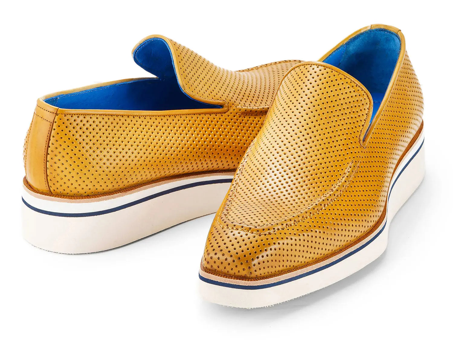 Paul Parkman Men's Beige Smart Casual Perforated Genuine Leather Loafers (ID#186-PR-BEJ) PAUL PARKMAN
