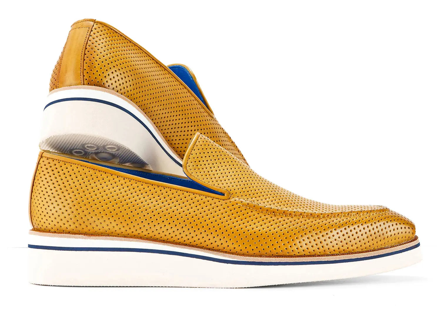 Paul Parkman Men's Beige Smart Casual Perforated Genuine Leather Loafers (ID#186-PR-BEJ) PAUL PARKMAN