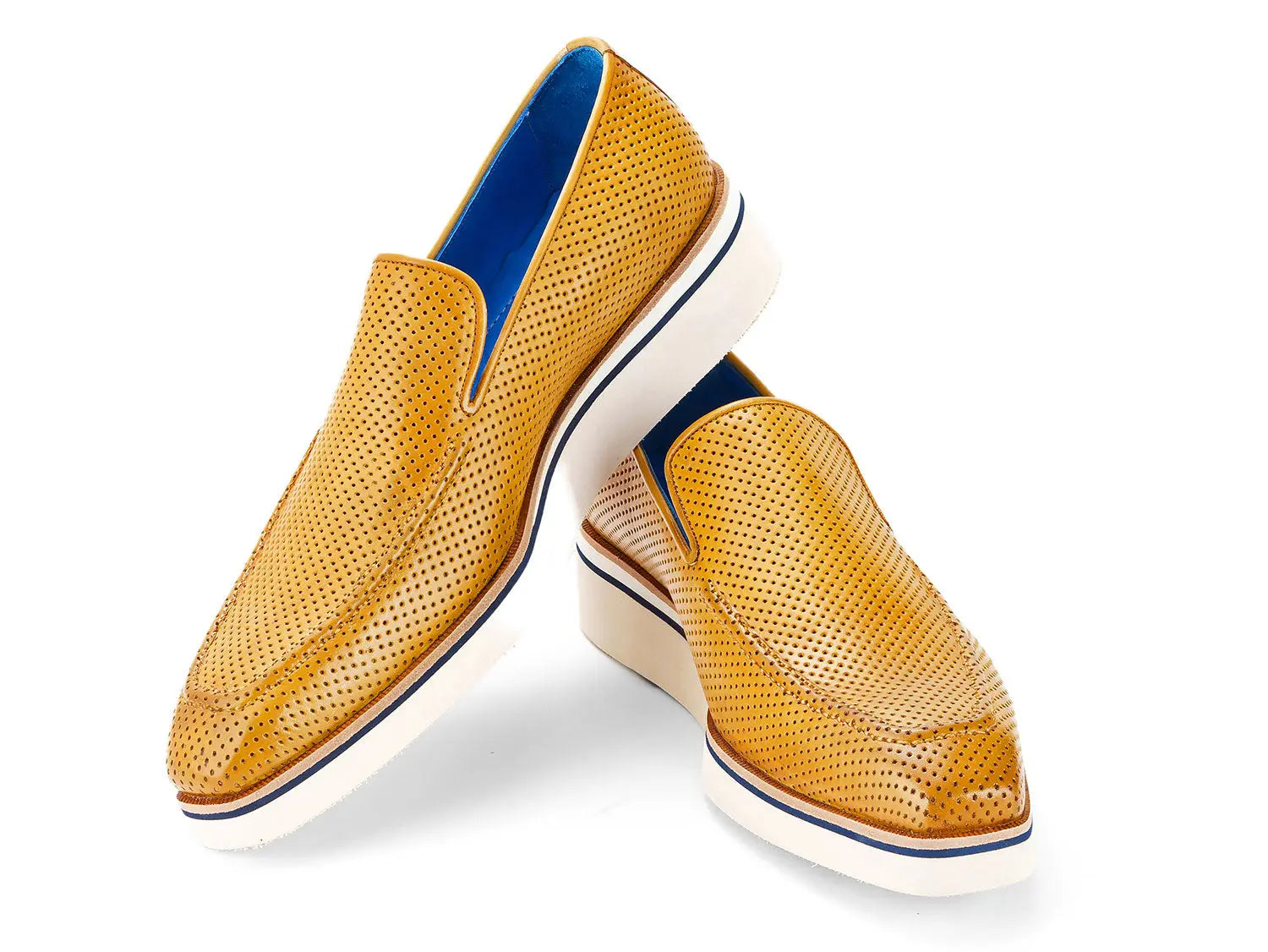 Paul Parkman Men's Beige Smart Casual Perforated Genuine Leather Loafers (ID#186-PR-BEJ) PAUL PARKMAN