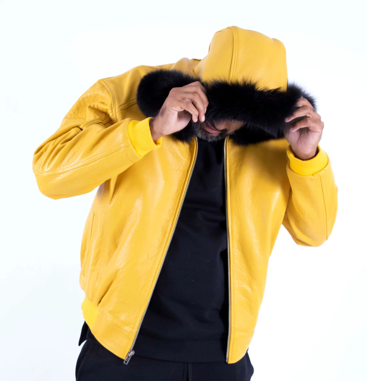 Jakewood 2066F Yellow Genuine Lambskin Leather Jacket