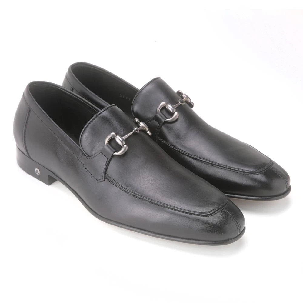 Los Altos ZLD018005 Men's Black Genuine Calf Leather Loafers