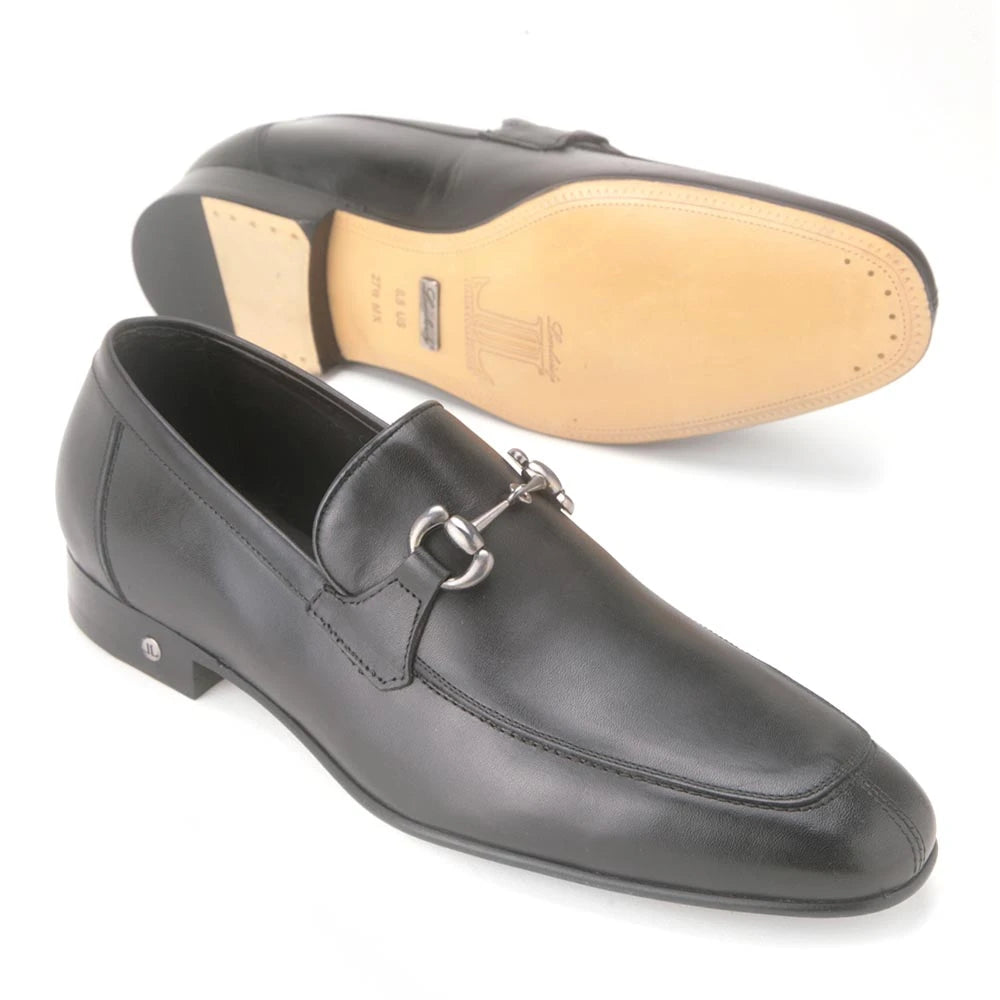Los Altos ZLD018005 Men's Black Genuine Calf Leather Loafers