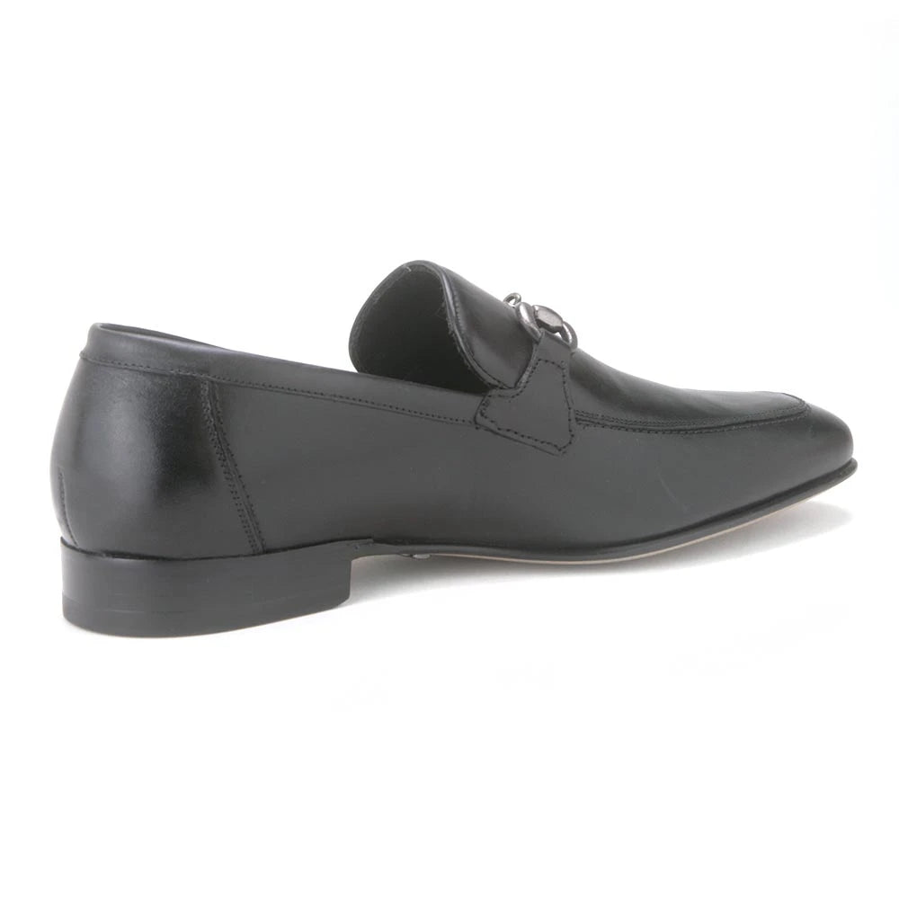 Los Altos ZLD018005 Men's Black Genuine Calf Leather Loafers