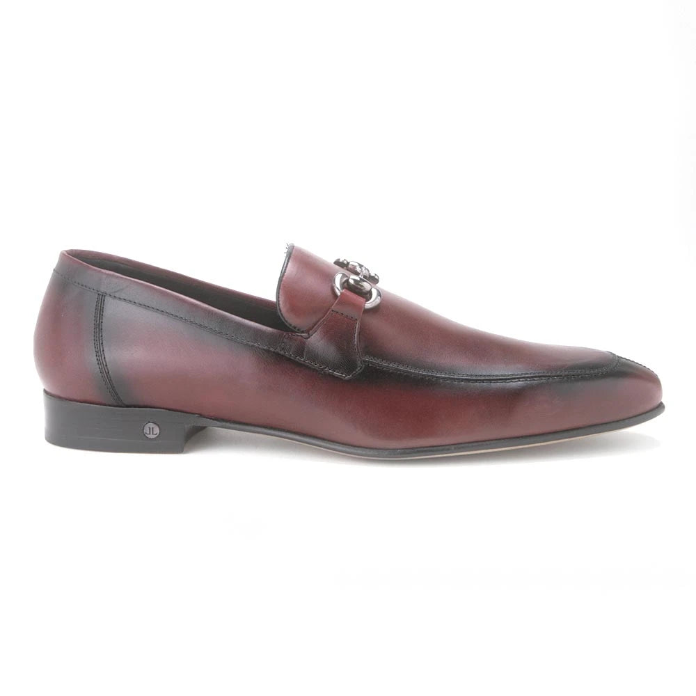 Los Altos ZLD018043 Men's Faded Burgundy Genuine Calf Leather Loafers