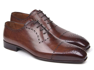 Paul Parkman Men's Brown Hand-Painted Classic Brogues (ID#ZLS11BRW) PAUL PARKMAN