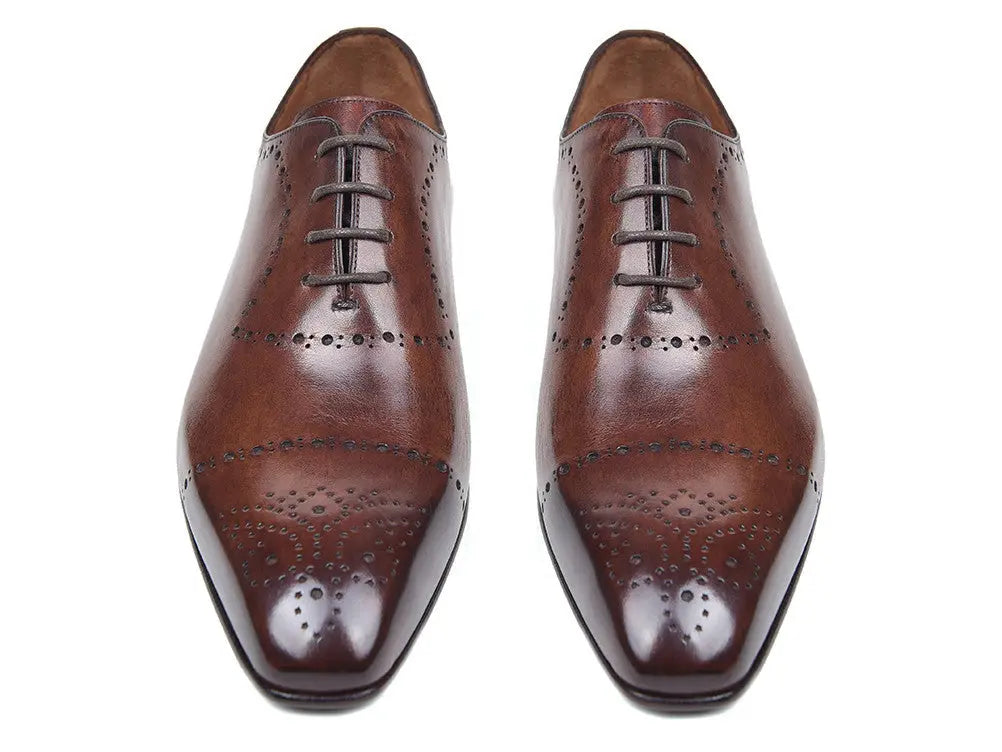 Paul Parkman Men's Brown Hand-Painted Classic Brogues (ID#ZLS11BRW) PAUL PARKMAN
