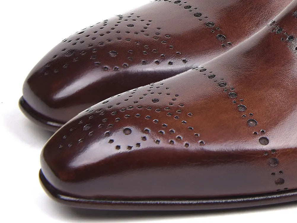 Paul Parkman Men's Brown Hand-Painted Classic Brogues (ID#ZLS11BRW) PAUL PARKMAN