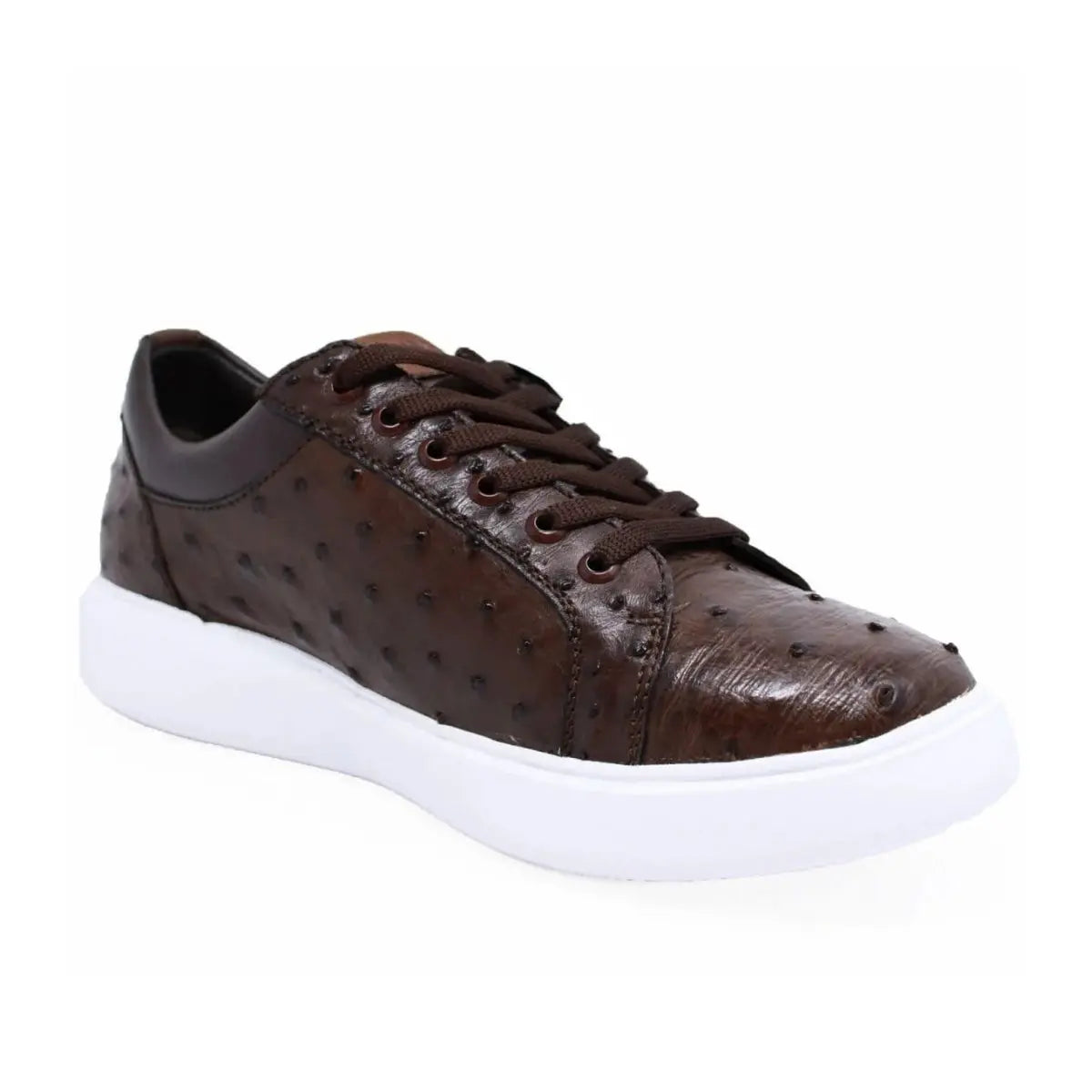 Los Altos ZSM020307 Men's Brown Genuine Ostrich Sneakers