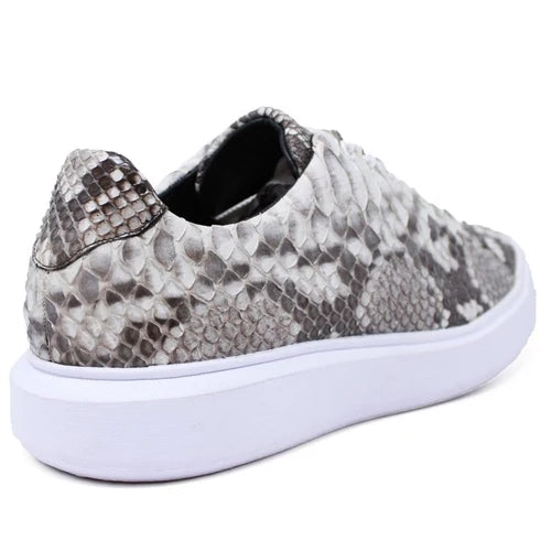 Los Altos ZSM025749 Men's Natural Genuine Python Sneakers