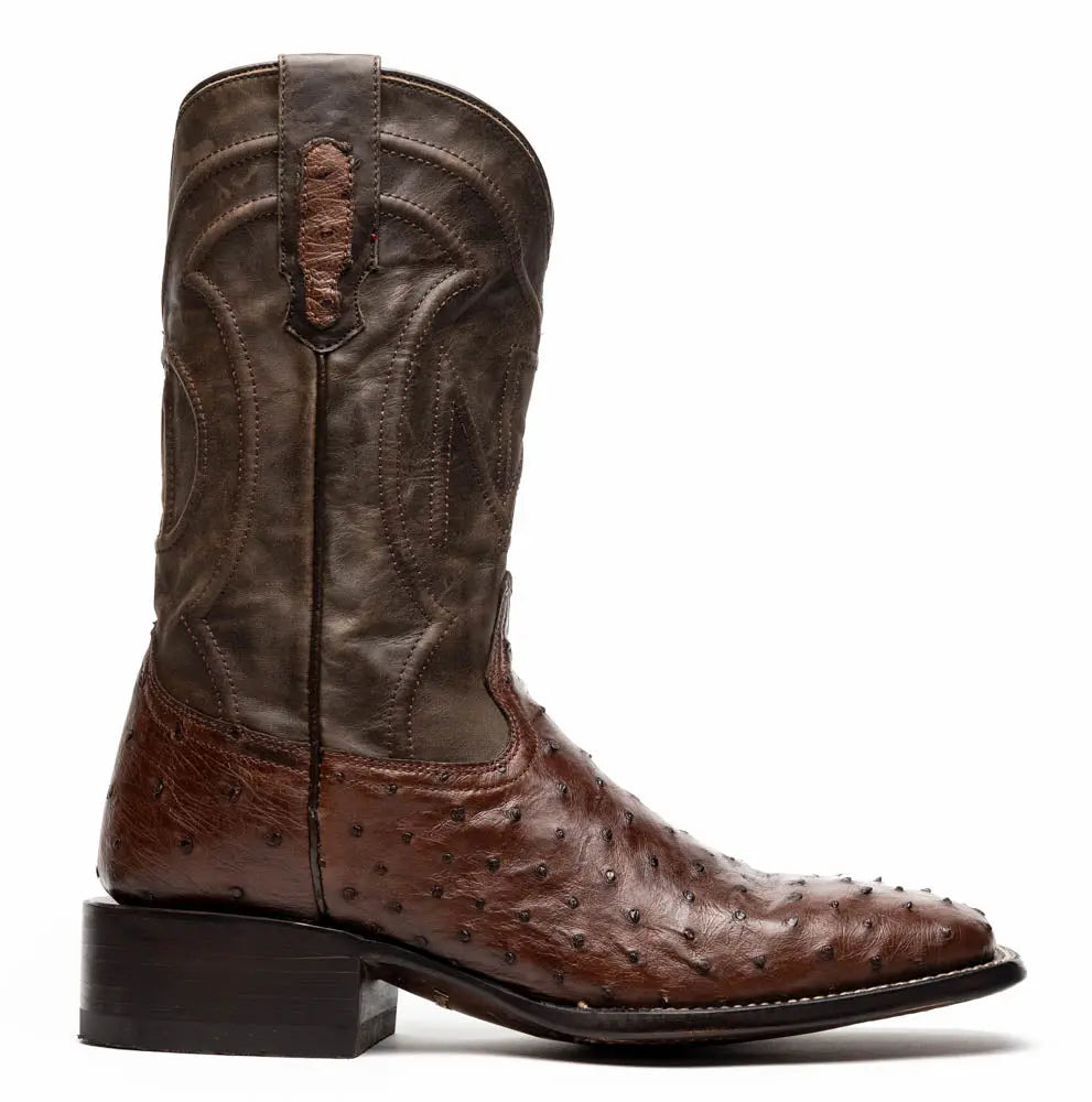 Marco Di Milano Alabama Kango Tabac Genuine Ostrich Cowboy Boots