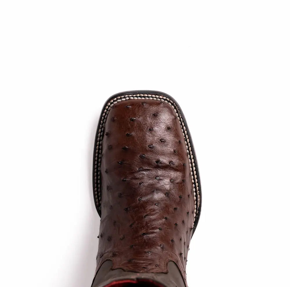 Marco Di Milano Alabama Kango Tabac Genuine Ostrich Cowboy Boots