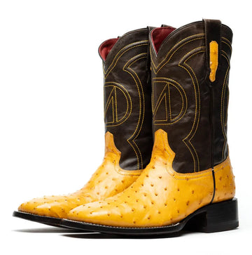 Marco Di Milano Alabama Buttercup Genuine Ostrich Cowboy Boots