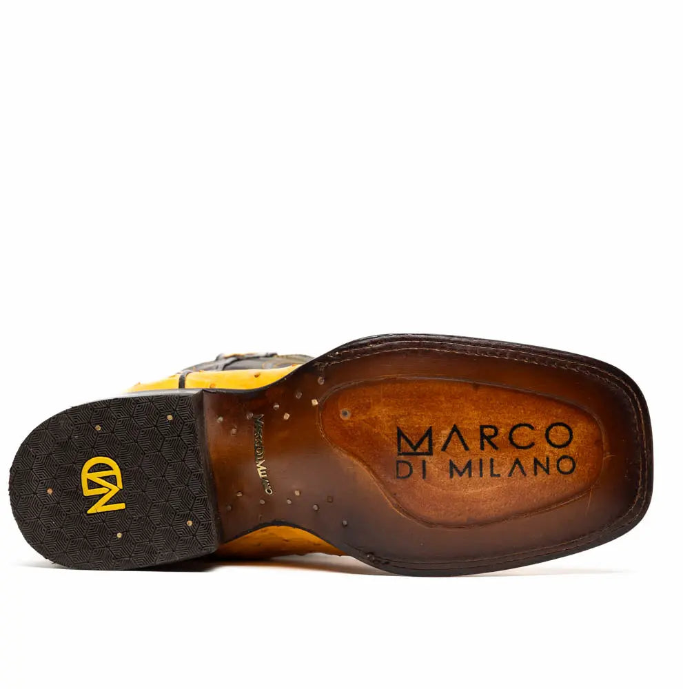 Marco Di Milano Alabama Buttercup Genuine Ostrich Cowboy Boots
