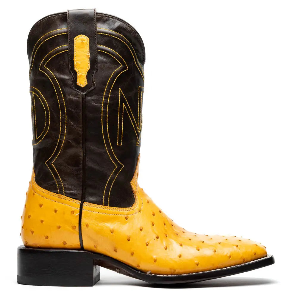 Marco Di Milano Alabama Buttercup Genuine Ostrich Cowboy Boots
