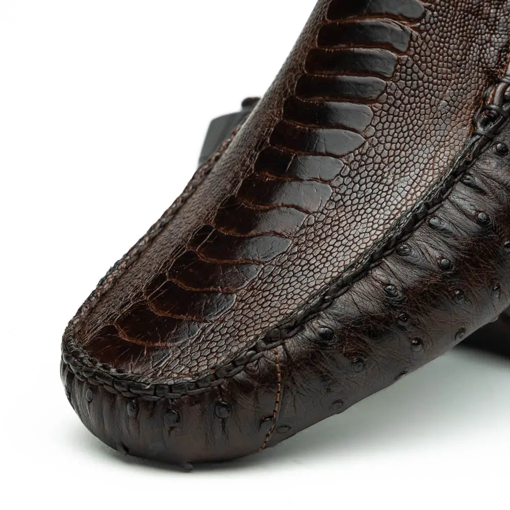 Marco Di Milano Alba Kango Tabac Genuine Caiman Crocodile/Lizard Loafers