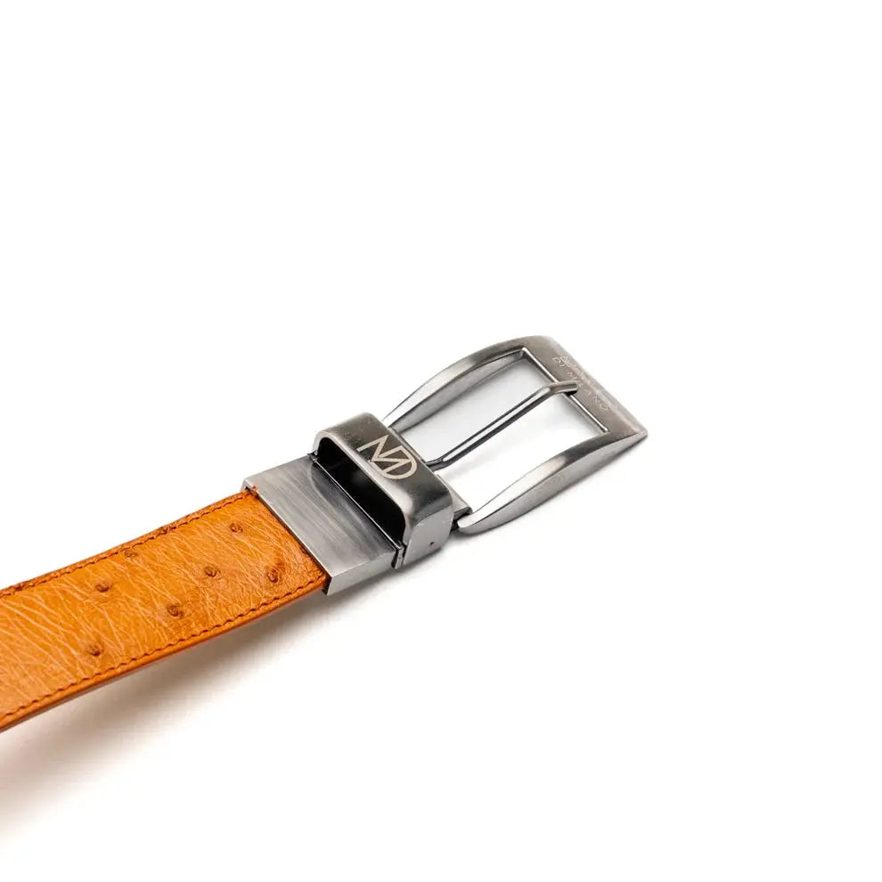 Marco Di Milano Alessio Cognac Genuine Ostrich/Ostrich Leg Belt