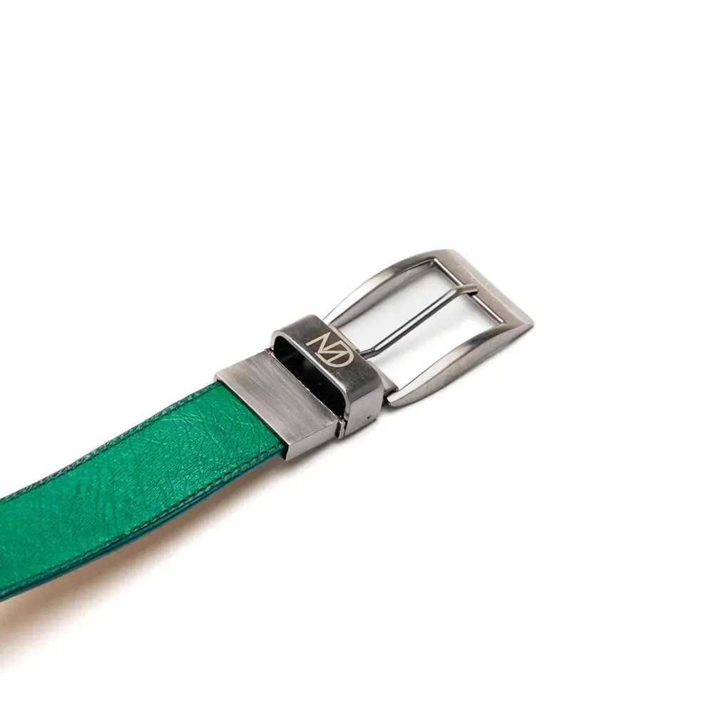 Marco Di Milano Alessio Lemon Green Genuine Ostrich/Ostrich Leg Belt