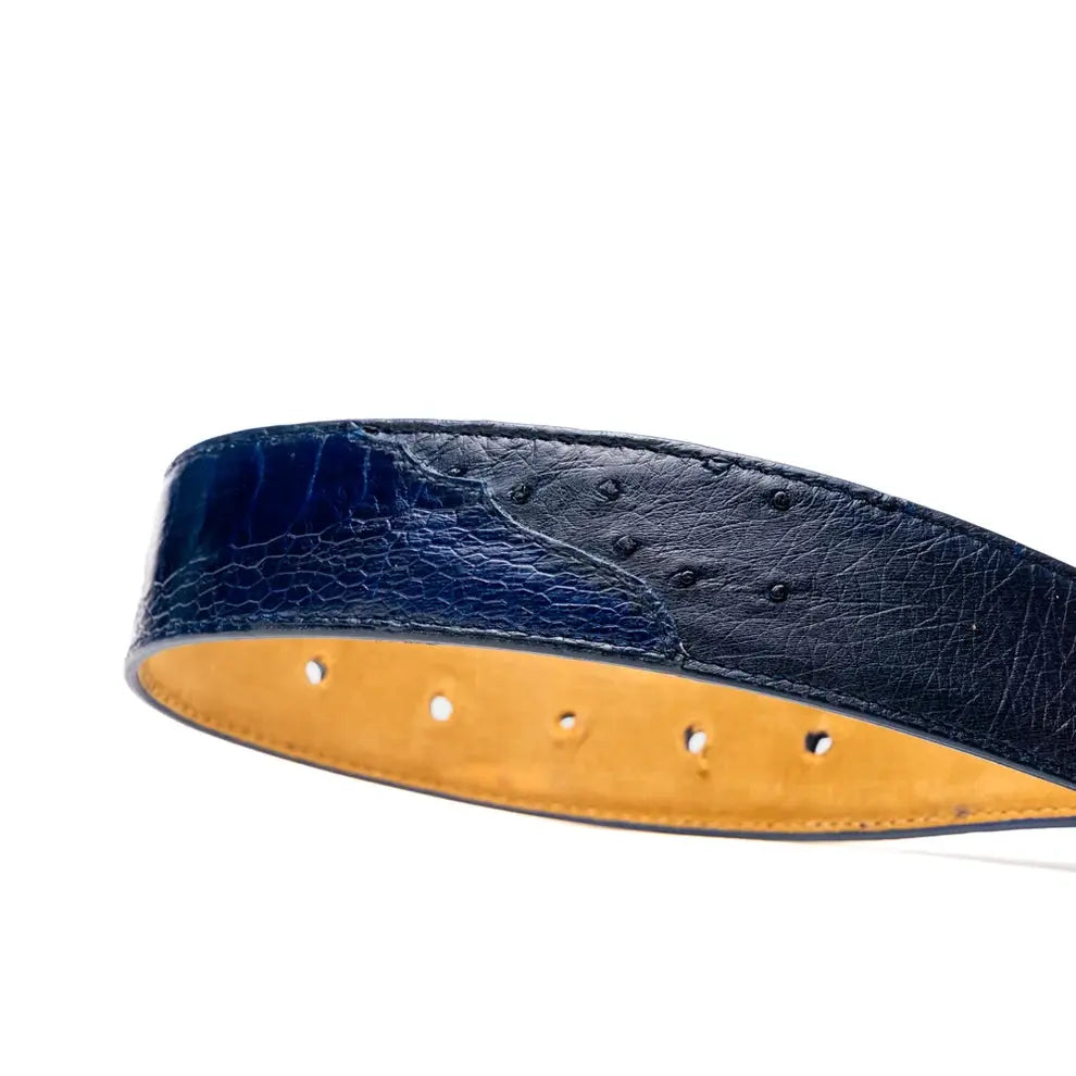 Marco Di Milano Alessio Navy Genuine Ostrich/Ostrich Leg Belt