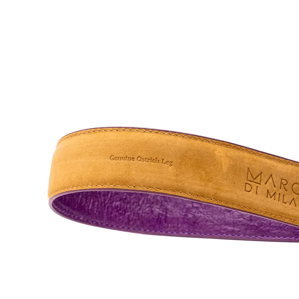 Marco Di Milano Alessio Pink/Purple Genuine Ostrich/Ostrich Leg Belt