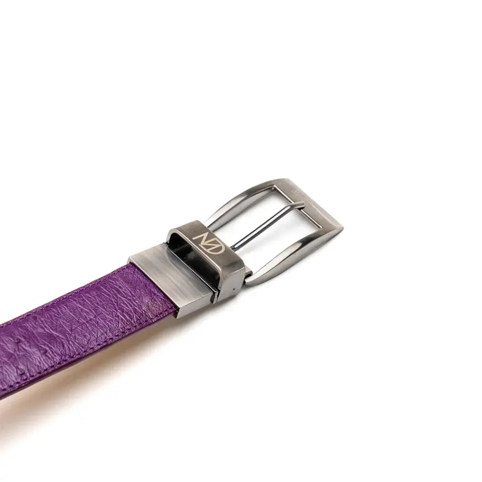 Marco Di Milano Alessio Pink/Purple Genuine Ostrich/Ostrich Leg Belt