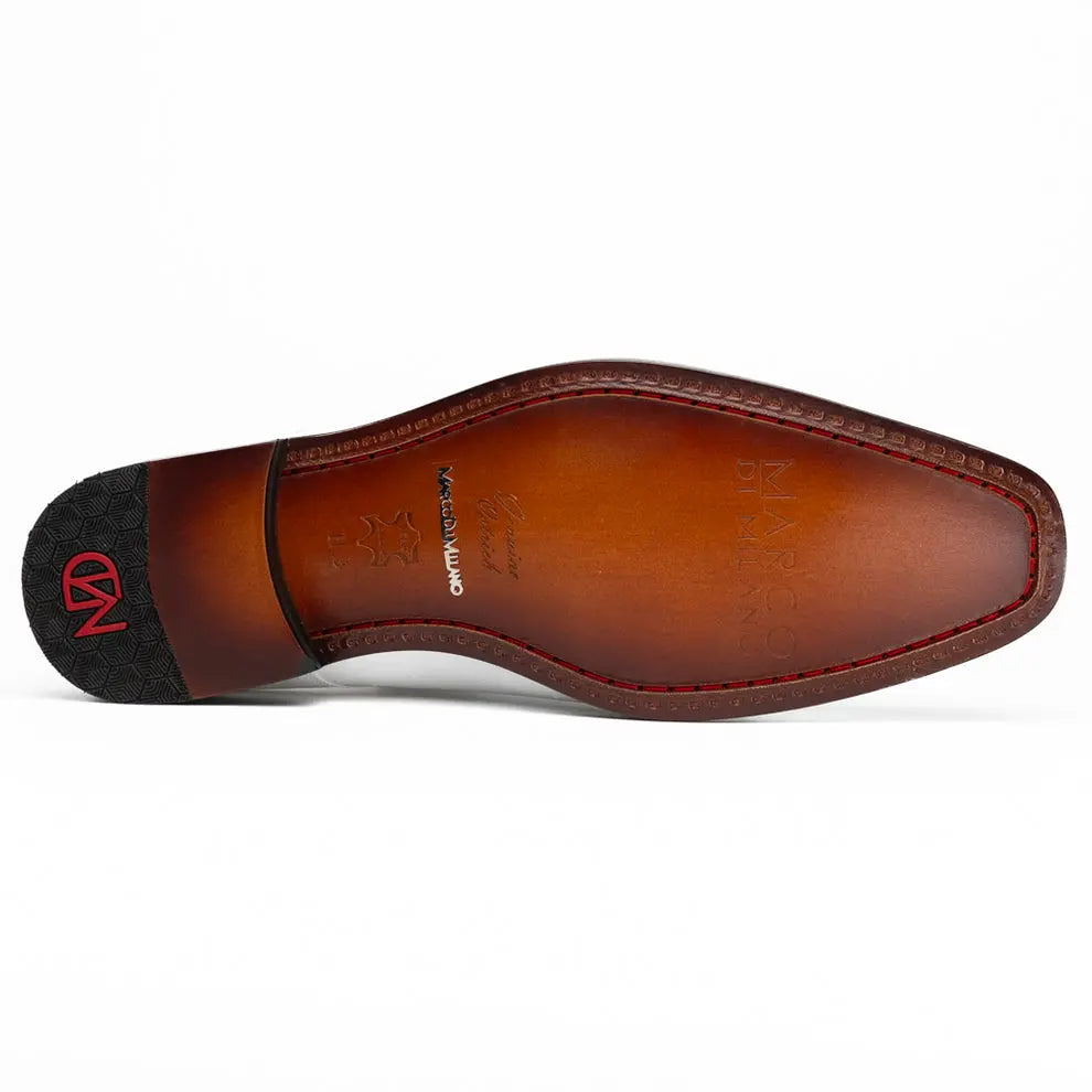 Marco Di Milano Andretti Black/White Genuine Ostrich Leg Oxfords