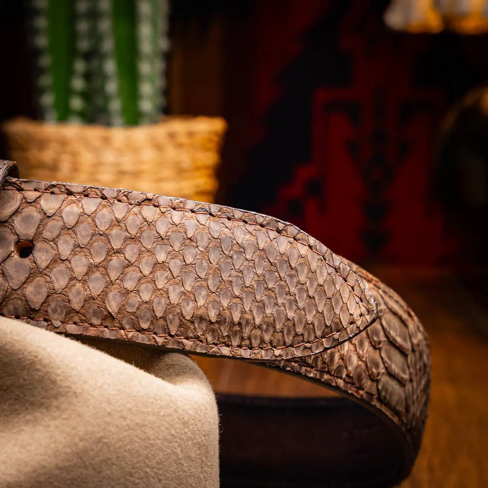 Marco Di Milano Arkansas Brown Genuine Python Belt