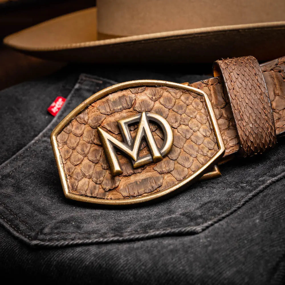 Marco Di Milano Arkansas Brown Genuine Python Belt