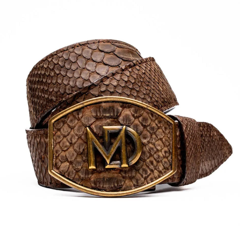 Marco Di Milano Arkansas Brown Genuine Python Belt