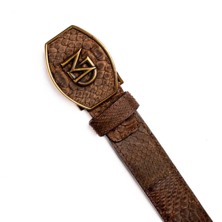 Marco Di Milano Arkansas Brown Genuine Python Belt