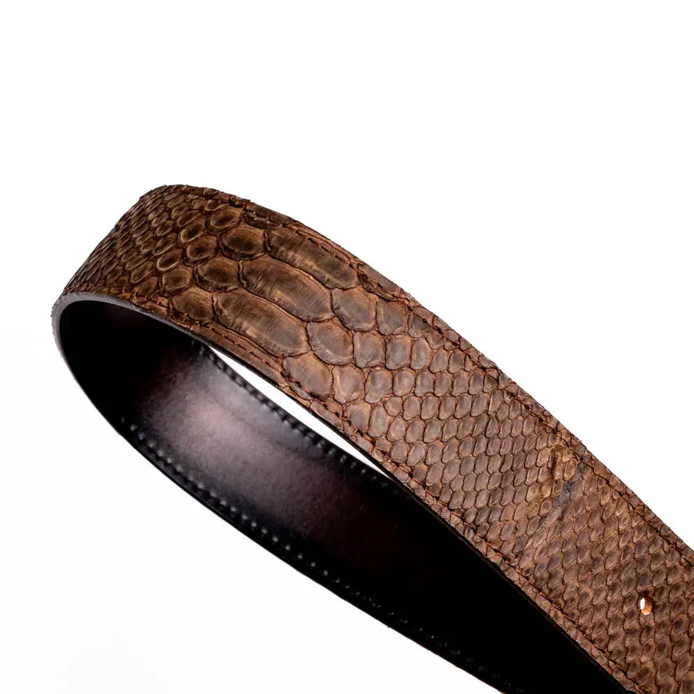 Marco Di Milano Arkansas Brown Genuine Python Belt
